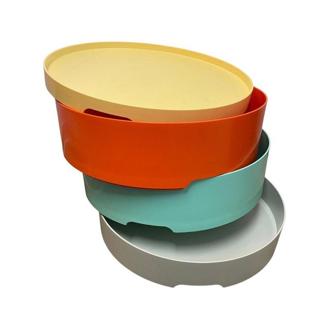 Space Age Side Table with Storage Containers by Richards Brill and A. Williams for Ikea For Sale - Image 5 of 7