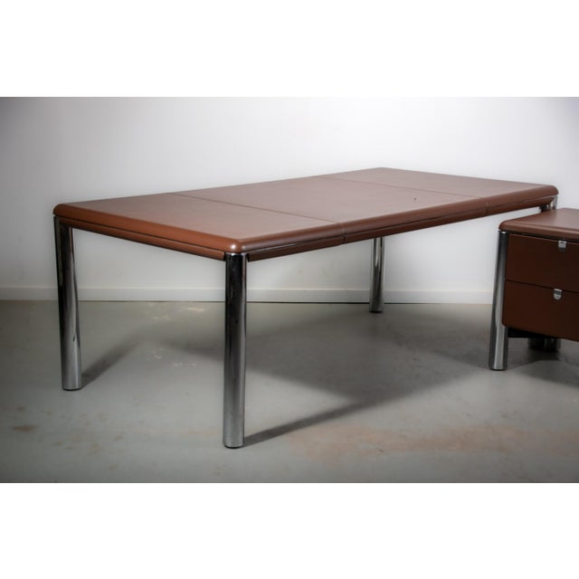 Brown No. 3055D Table Desk and No. 3076 Credenza from KnollStudio, 1988 For Sale - Image 8 of 18