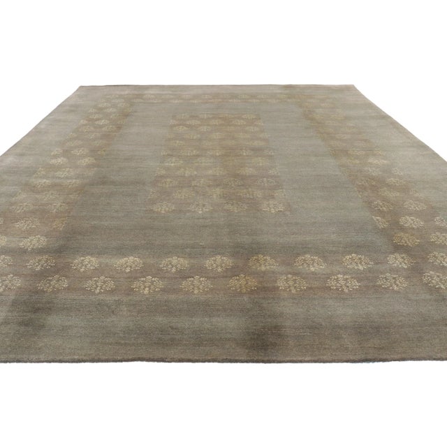 Modern Vintage Earth-Tone Transitional Rug - 07'06 X 10'00 For Sale - Image 3 of 10