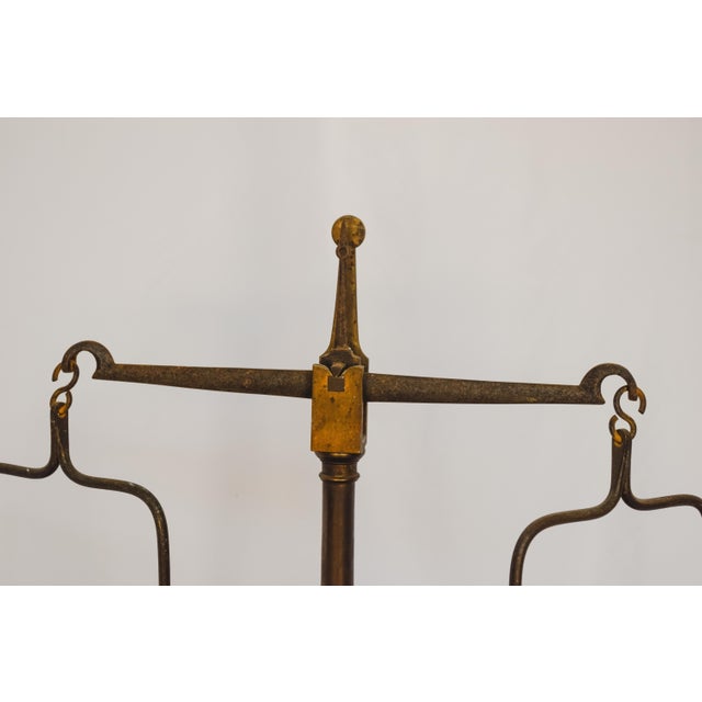 19th Century Equal Arm Brass Scale with Weights For Sale - Image 12 of 12