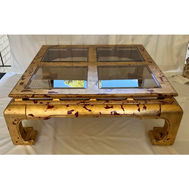 Allow us to present to you this exquisite Vintage Tony Duquette Style Newly Painted Distressed Gilded Wood Ming Style...