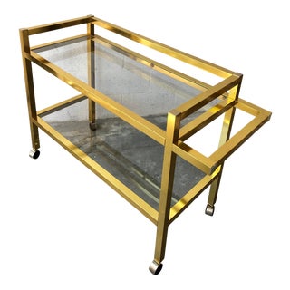 Vintage Mid Century Modern Hollywood Regency Bar Cart. For Sale