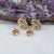 Metal 1.8Ct Zambian Emerald Earrings With Diamond Accents in Solid 14k Gold, 7x5mm, Pair For Sale - Image 7 of 7