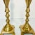 Mid-Century Boho Chic Arts & Crafts Brass Alter Candlestick Holders - A Pair For Sale - Image 6 of 11