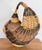 Brown Folk Art Tricolored Gathering Basket For Sale - Image 8 of 10