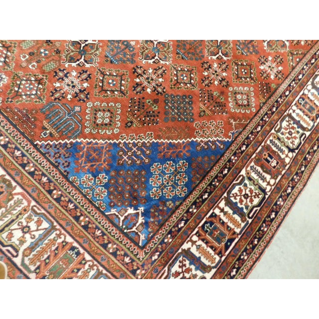 Brick Red Semi Vintage Hand Knotted Persian Rug For Sale - Image 8 of 12