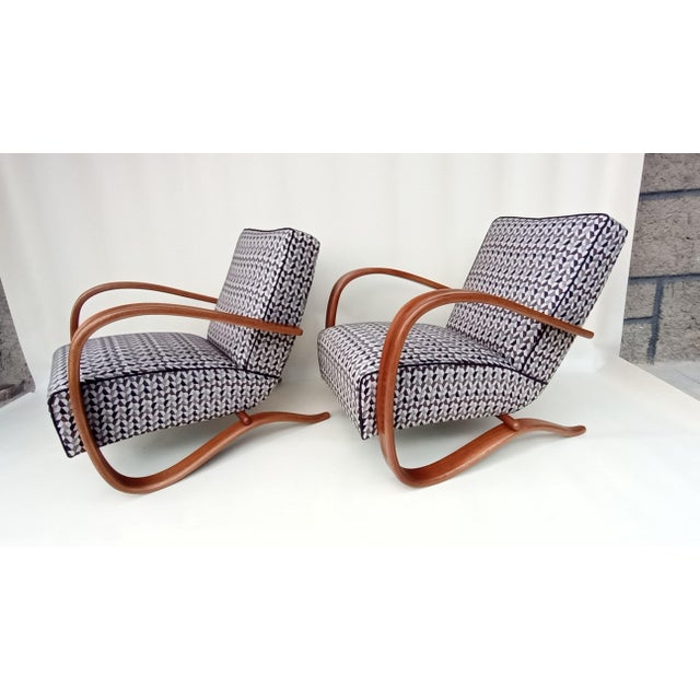 H-269 Lounge Chairs by Jindrich Halabala for Up Zavody, 1930s, Set of 2 For Sale - Image 14 of 15