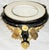 19c century French porcelain figurine or bowl base (as seen in the 1 photo example), 3 legged with gilded grape leaf...
