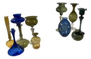 11 Glass Vases from Lauscha, Germany, 1960s, Set of 11