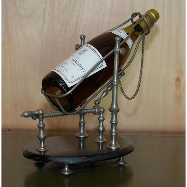 Antique Victorian French Pewter Mechanical Wine Pourer Add a Touch of Class!, 1880 For Sale - Image 3 of 12