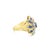 Contemporary 3 Carat Sapphire Diamond Cocktail Ring 10k Yellow Gold, Size 7.5 For Sale - Image 3 of 4