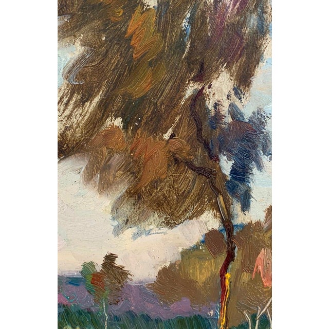 Original River Landscape Oil Painting, Ukrainian Artist, 1960s 25-17 For Sale - Image 4 of 6
