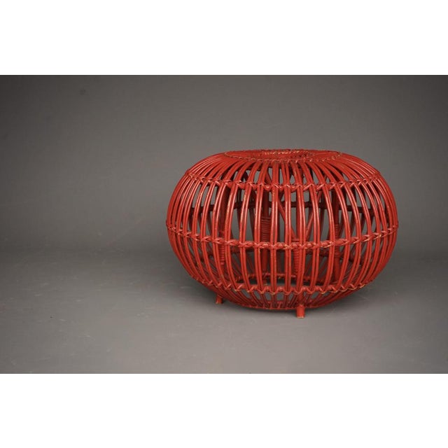 A classic large sized ottoman or pouf. The design has always been attributed to the Italian designer Franco Albini. It is...