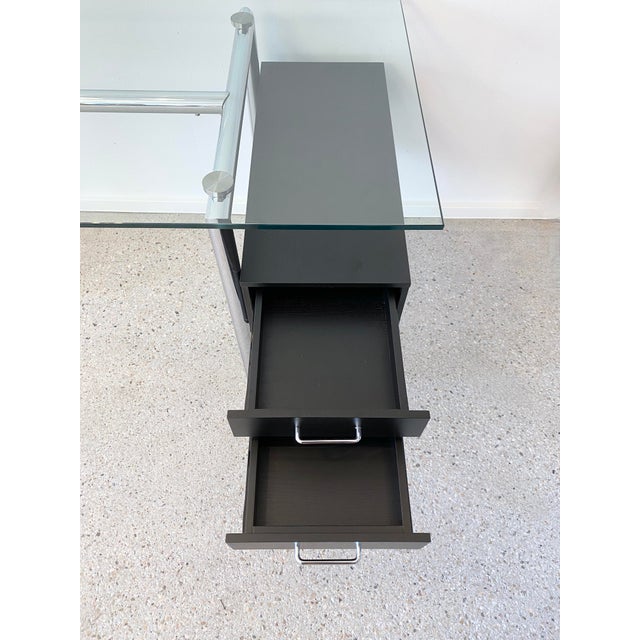 Postmodern Glass and Chrome Desk by Mirto Zocca for Halifax, 1980s For Sale - Image 11 of 16