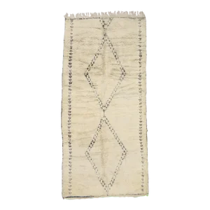 Vintage Berber Beni Ourain Moroccan Rug - 06'07 X 13'07