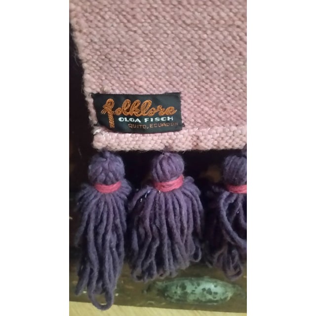 1970s Vintage Olga Fisch Mixed Metal & Wool Tapestry For Sale In New York - Image 6 of 7