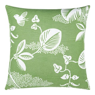 The House Of Scalamandré Pepper Square Pillow In Pear For Sale