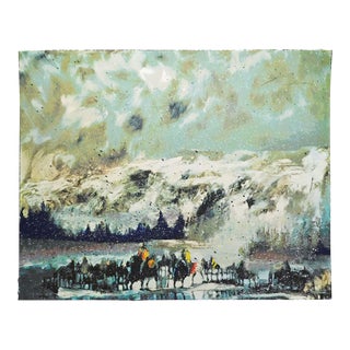 Earl Biss "Another Storm Along the Rockies" Serigraph on Paper Hand Signed For Sale