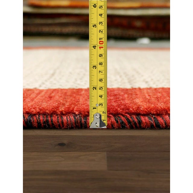 Pasargad Home Gabbeh Lamb's Wool Ivory Area Rug- 2' 8'' X 5'10'' For Sale - Image 4 of 4