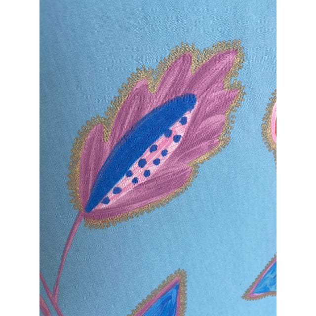 Sky Blue 5 Yards of Designer Guild Inessa Fabric & 3 Yards of Matching Trim- 3 Pieces For Sale - Image 8 of 10