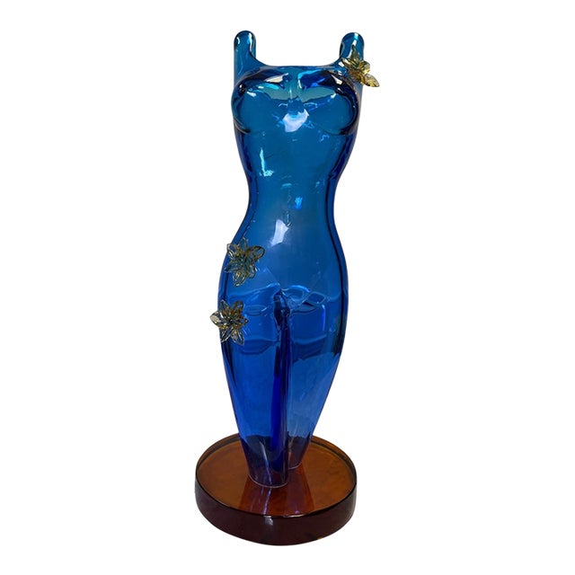 32" Alexis Silk Hand-Blown Glass Female Torso Sculpture "Sensation in Bloom" - 2021 For Sale