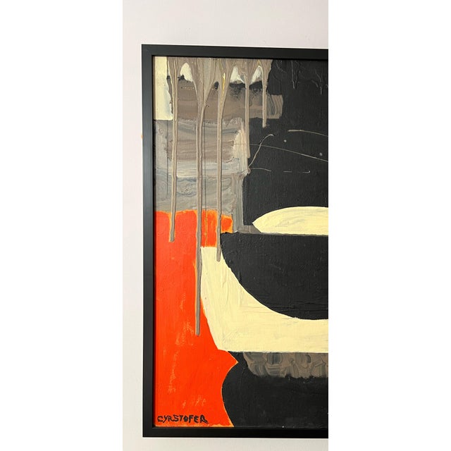 Beautiful and sophisticated abstract painting by California artist Christopher Shoemaker (American b. 1969) Based out of...