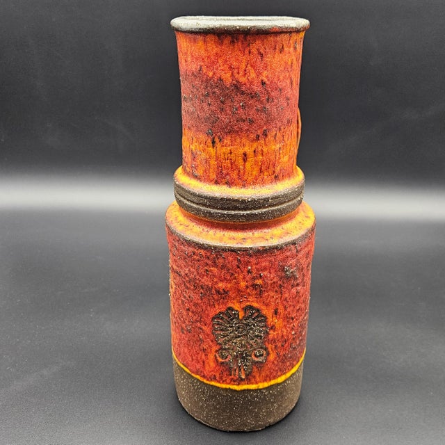 Mid-Century Modern Vintage Fat Lava Ceramic Handled Jug, 1960s For Sale - Image 3 of 7