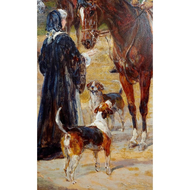 Heywood Hardy - Getting Ready for the Fox Hunt -19th Century Sporting Oil Painting For Sale In Los Angeles - Image 6 of 13