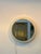 Round mirror of Egon Hillebrand from the 1960s with a frame made of colorless acrylic glass. Backlit with 3 bulbs...