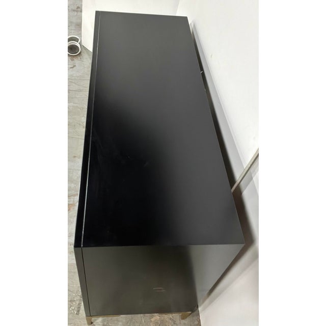 Modern Hooker Modern Black and Gold Willow Hall Chest For Sale - Image 3 of 6