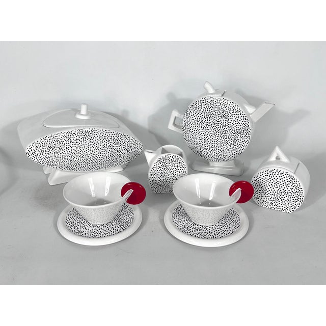 Ceramic Tea Service from MAS, Italy, 1980s, Set of 10 For Sale - Image 9 of 11