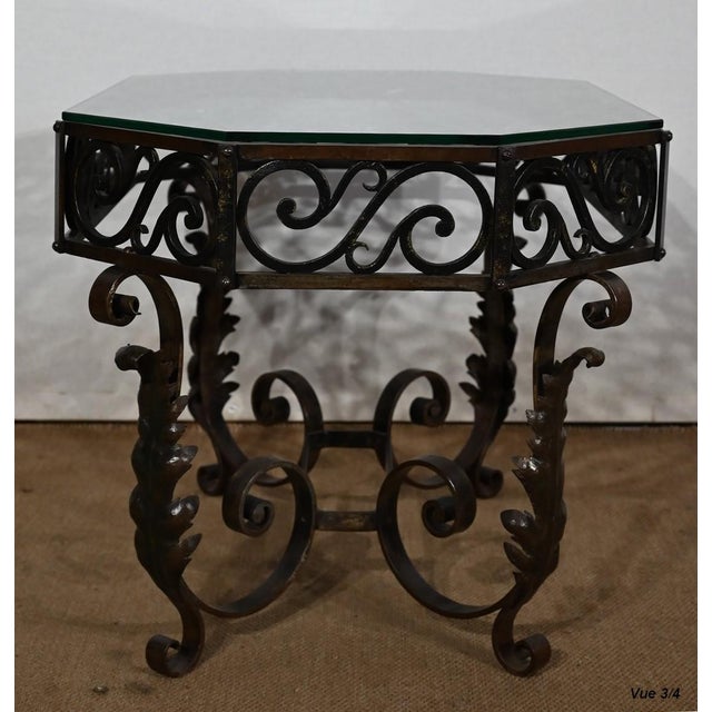 Wrought Iron Coffee Table, 1930s For Sale - Image 10 of 15