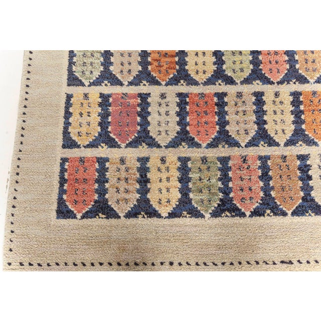 1950s Doris Leslie Blau Rare Vintage Swedish 'Townhouse' Rug For Sale - Image 5 of 9