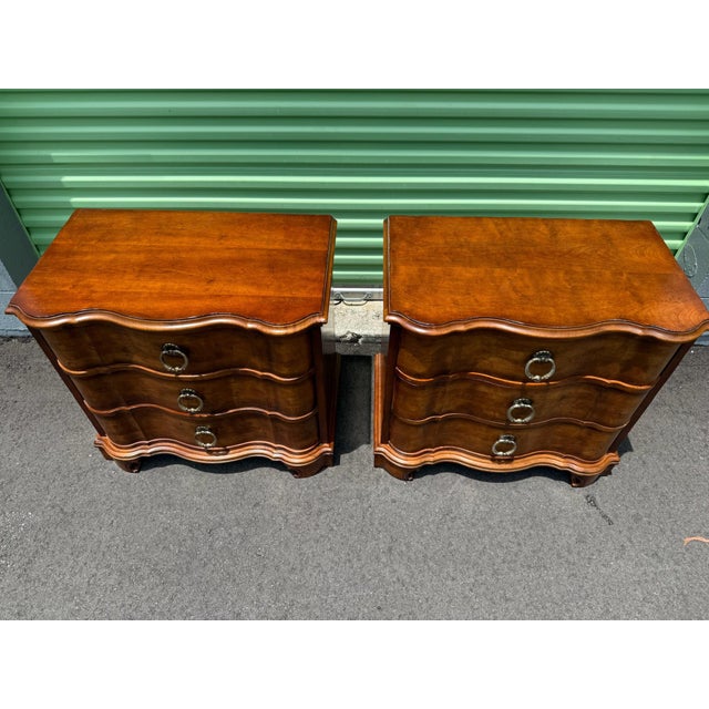 Century Furniture Pair of Century Furniture Oversized Nightstands/Chests For Sale - Image 4 of 11