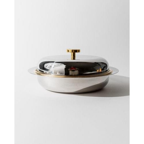 Vintage Stainless Steel Salad Bowls with Lids, 1980s, Set of 2 For Sale - Image 6 of 11