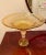 1980s Murano Style Glass Centerpiece Pedestal Bowl With Gold Leaf Speckles For Sale - Image 4 of 10