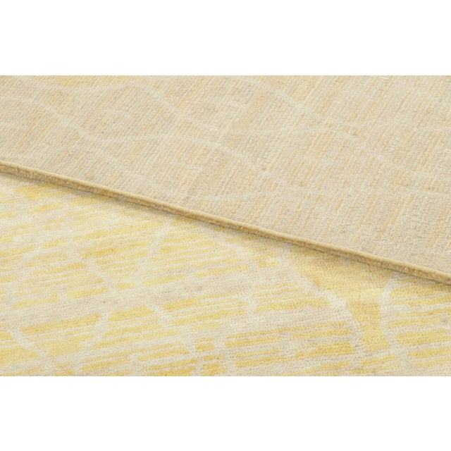 Textile Contemporary Moroccan Style Rug in Golden Hues, by Rug & Kilim, India For Sale - Image 7 of 9