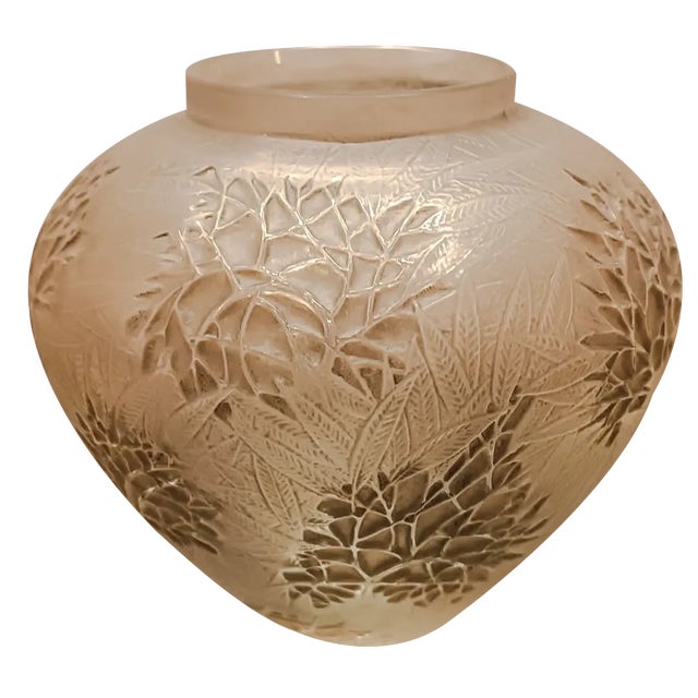 Esterel Vase in Gray Glass by René Lalique for Lalique, 1923 For Sale
