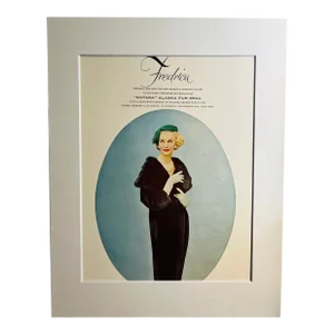 1957 Fredrica Furs Matted Advertisement