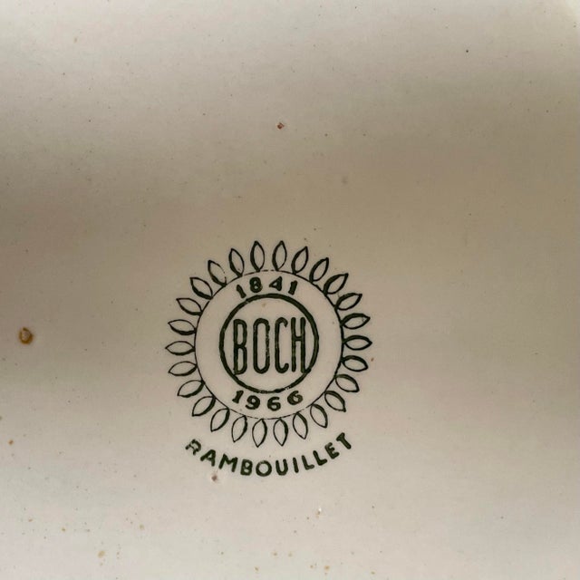 Mid-Century Modern Vintage Boch Rambouillet Bowl – Belgium Hand Painted Midcentury Modern Ceramic, MCM 1960s For Sale - Image 3 of 4