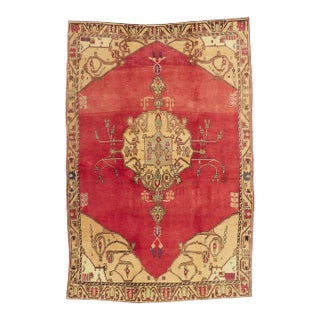 Vintage Turkish Oushak Rug - 05'02 X 07'08 For Sale