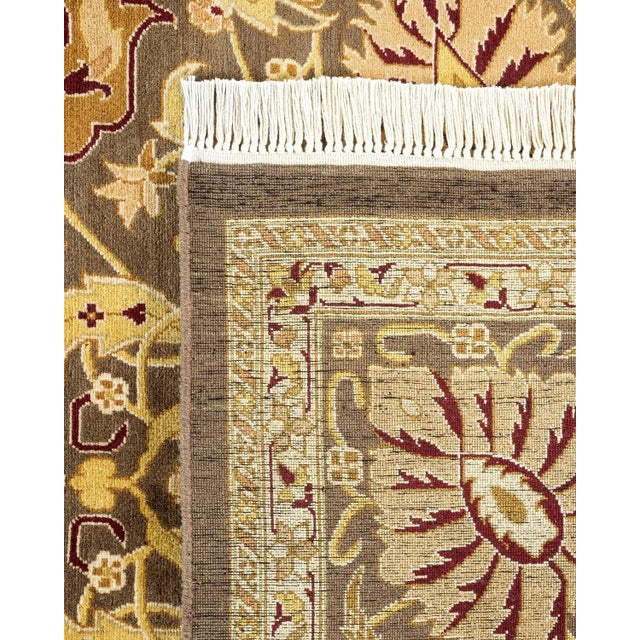 2000 - 2009 Mogul, One-of-a-Kind Hand-Knotted Area Rug - Brown, 6' 3" x 8' 10" For Sale - Image 5 of 8