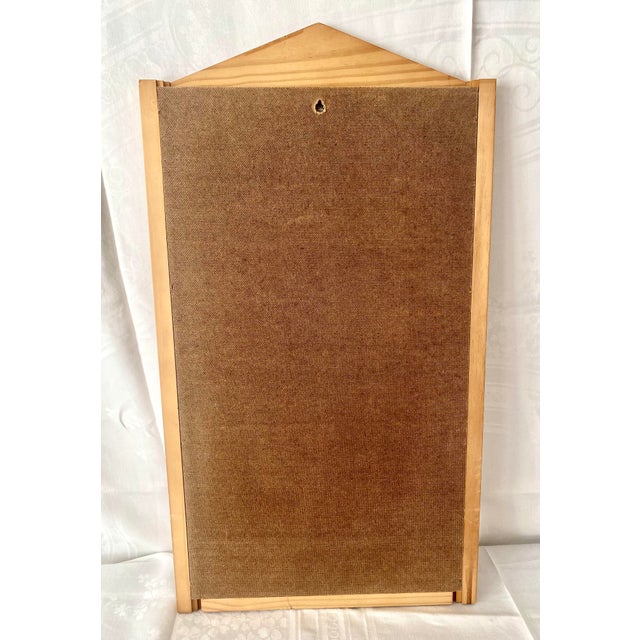 Vintage Arched Top Medium Toned Wood Wall Calendar Frame Holder. For Sale In Denver - Image 6 of 8
