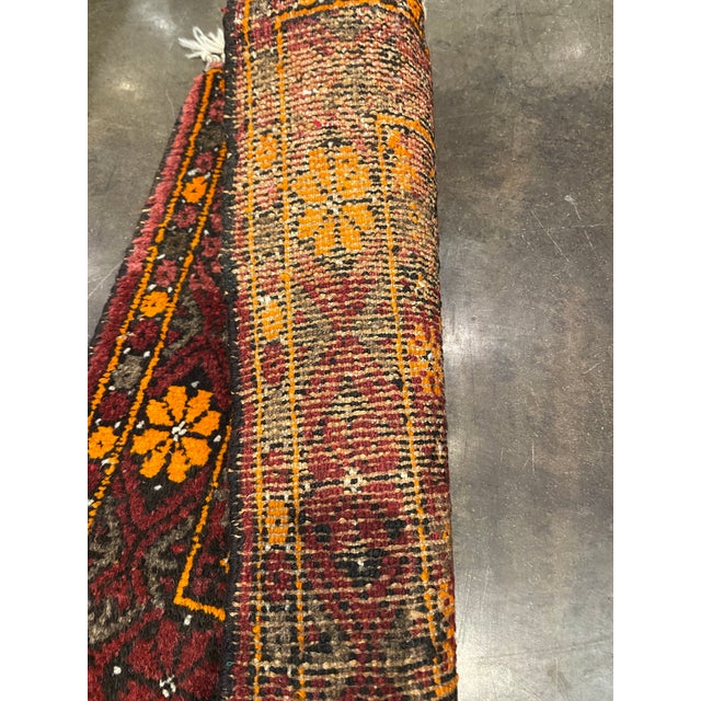 1990s 1990s Handwoven Persian Baluchi Area Rug 1'6'' X 2'0'' For Sale - Image 5 of 6