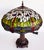 Vintage Tiffany Style Stained Glass Dragonfly Table Lamp For Sale - Image 4 of 7