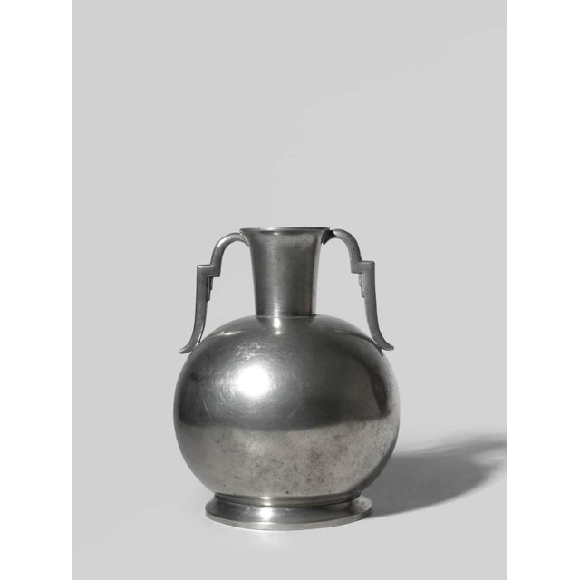 Art Deco Pewter Vase by J. L. Hultman for Svenskt Tenn, 1930s For Sale - Image 6 of 6