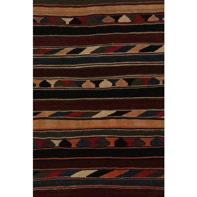 1950s 1950s Vintage Afghan Tribal Kilim in Colorful Geometric Patterns For Sale - Image 5 of 7