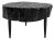 Black Burn Lacquer Stump Side Table For Sale