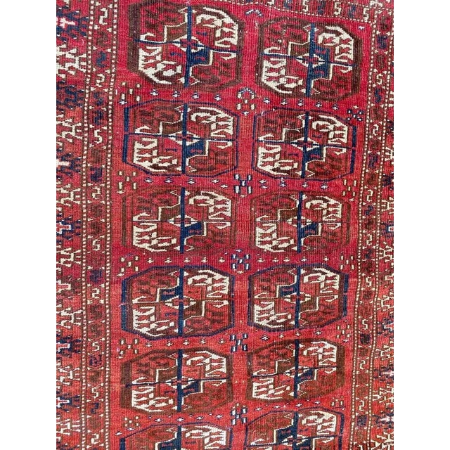 Antique Turkmen Boukhara Rug For Sale - Image 3 of 13
