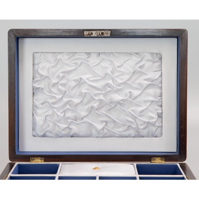19th Century English Rosewood & Mother of Pearl Jewelry Box For Sale - Image 10 of 12